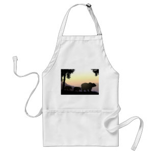 Grizzly Bear family Adult Apron