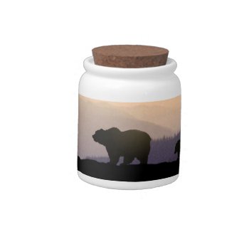 Grizzly Bear Family Candy Jar by timelesscreations at Zazzle