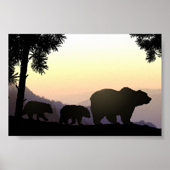 Grizzly Bear family Poster (Front)