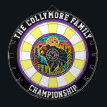 Grizzly Bear Forest Aim Design Dart Board<br><div class="desc">A bold circular design of a grizzly bear in the forest,  centered by a precise target.</div>