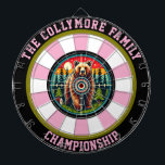 Grizzly Bear Forest Crosshairs Design Dart Board<br><div class="desc">A circular grizzly bear design in the forest,  framed with a sharp target overlay.</div>
