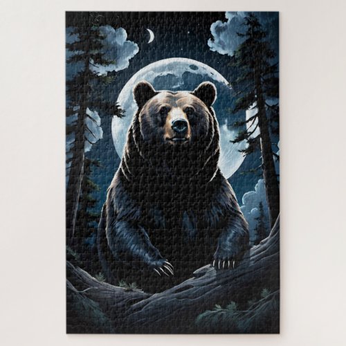 Grizzly Bear Forest Jigsaw Puzzle