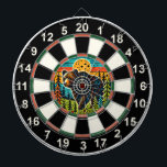 Grizzly Bear Forest Precision Target Dart Board<br><div class="desc">Detailed circular design featuring a grizzly bear in the forest with a target overlay.</div>