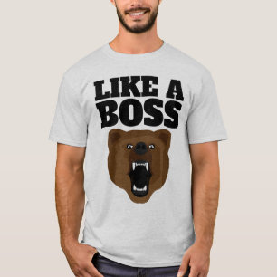 GRIZZLY BEAR FUNNY BOSS MENS T-SHIRTS