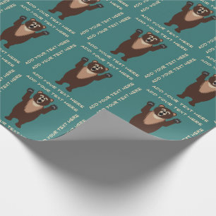 Grizzly Bear Funny Wrapping Paper