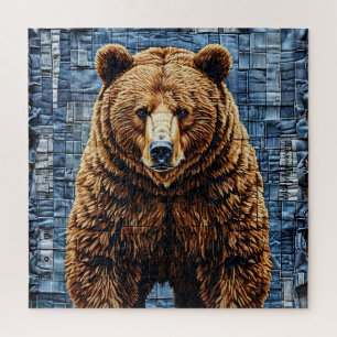 Grizzly Bear Gift For Wildlife Lovers Jigsaw Puzzle
