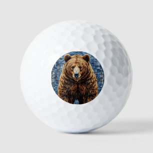Grizzly bear golf balls