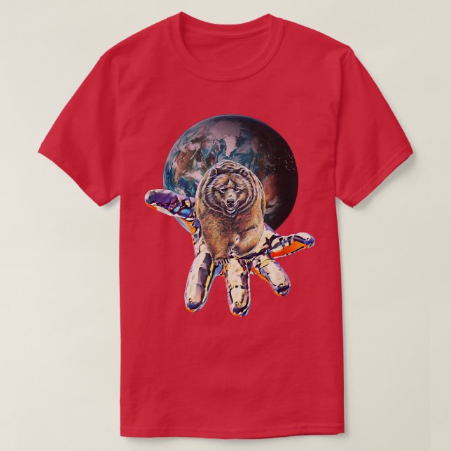 Grizzly Bear Grizzlies Motif Predator Bears Forest T-Shirt (Design Front)