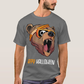 Grizzly Bear In Sunglasses Lazy Halloween Costume  T-Shirt