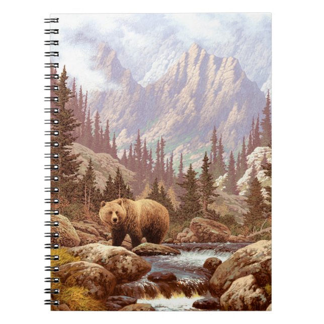 Grizzly Bear in the Rocky Mountains / AF-006bear,g Notebook (Front)