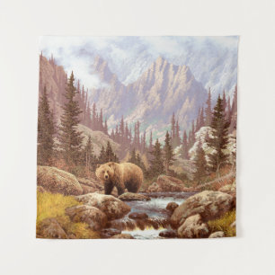Grizzly Bear in the Rocky Mountains / AF-006bear,g Tapestry