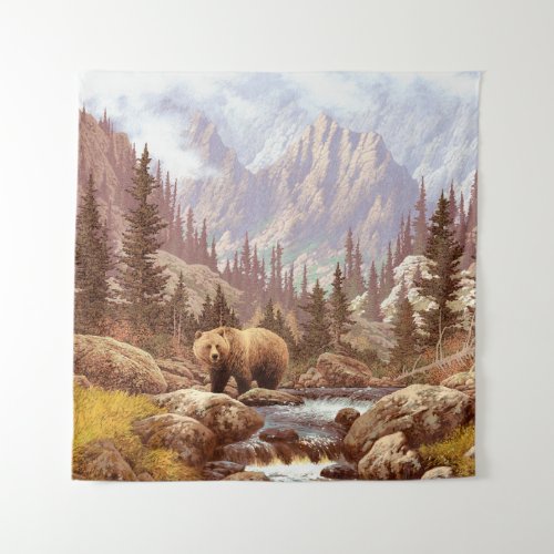 Grizzly Bear in the Rocky Mountains  AF_006bearg Tapestry