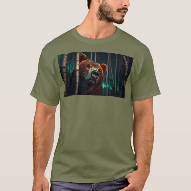 Grizzly Bear in the Woods T-Shirt (Front)