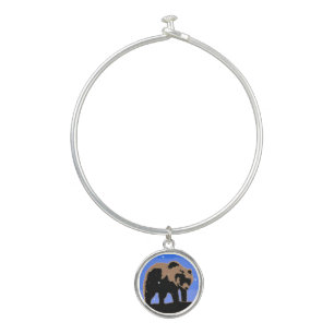 Grizzly Bear in Winter  - Original Wildlife Art Bangle Bracelet