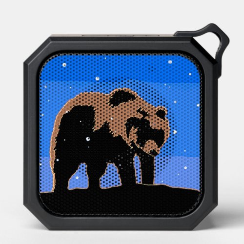 Grizzly Bear in Winter  _ Original Wildlife Art Bluetooth Speaker