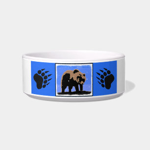 Grizzly Bear in Winter  - Original Wildlife Art Bowl