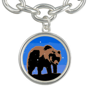Grizzly Bear in Winter - Original Wildlife Art Bracelet
