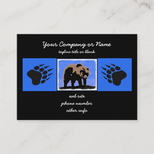 Grizzly Bear in Winter  _ Original Wildlife Art Business Card