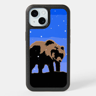 Grizzly Bear in Winter - Original Wildlife Art iPhone 15 Case