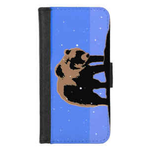 Grizzly Bear in Winter  - Original Wildlife Art iPhone 8/7 Wallet Case