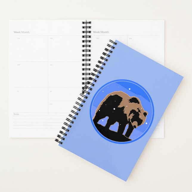 Grizzly Bear in Winter  - Original Wildlife Art Planner (Display)