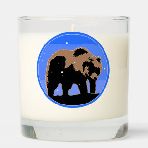 Grizzly Bear in Winter  - Original Wildlife Art Scented Candle