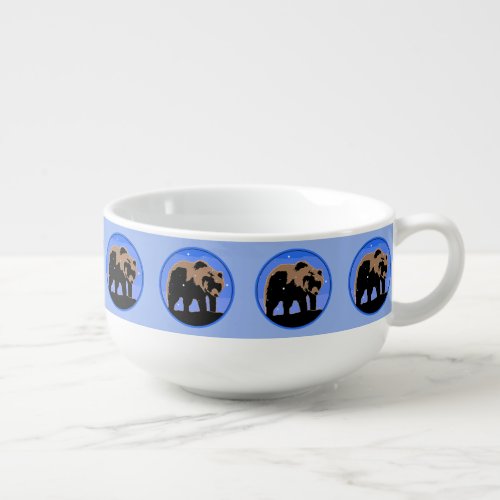 Grizzly Bear in Winter  _ Original Wildlife Art Soup Mug