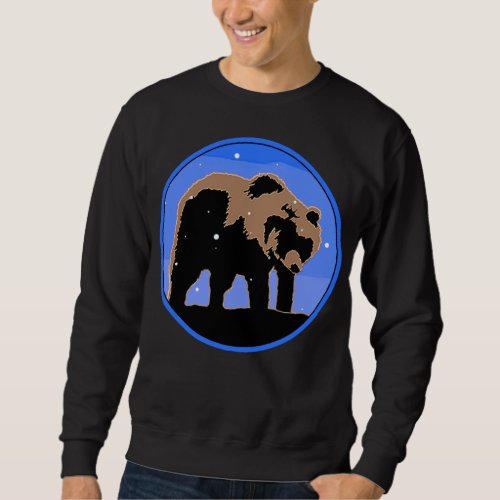 Grizzly Bear in Winter  _ Original Wildlife Art Sweatshirt