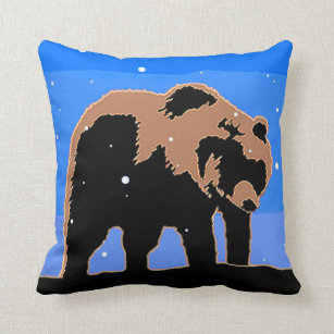 grizzly bear pillow