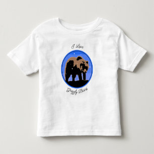 Grizzly Bear in Winter - Original Wildlife Art To Toddler T-shirt