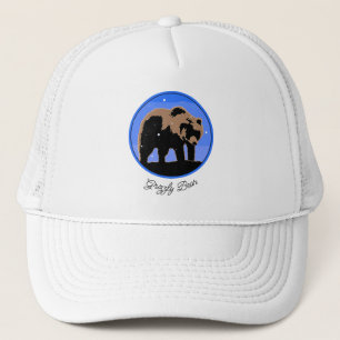 Grizzly Bear in Winter  - Original Wildlife Art Trucker Hat