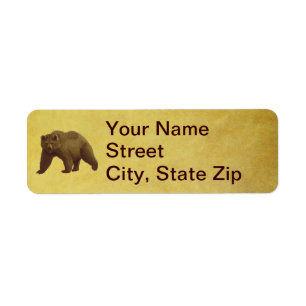 Grizzly Bear Label