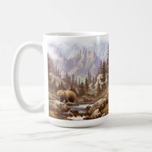 Grizzly Bear Landscape 15 oz Mug