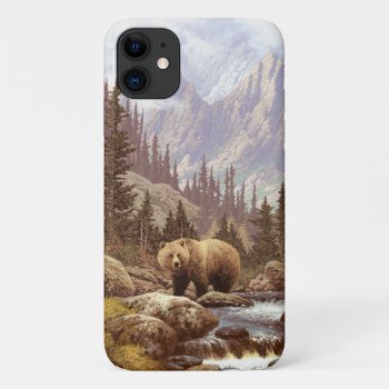 Grizzly Bear Landscape Iphone 11 Case by FantasyCases at Zazzle