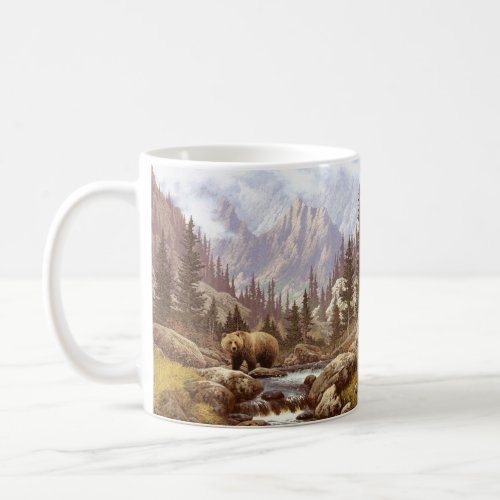 Grizzly Bear Landscape Classic Mug