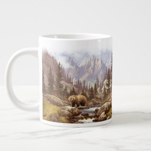 Grizzly Bear Landscape Jumbo Mug