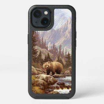 Grizzly Bear Landscape Iphone 13 Case by FantasyCases at Zazzle