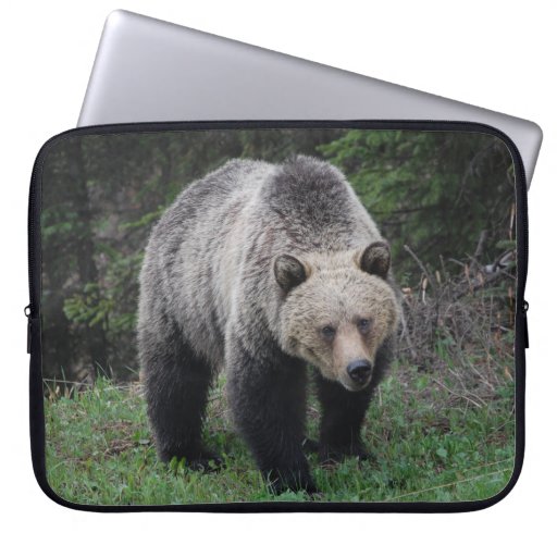 Grizzly Bear Laptop Computer Sleeve | Zazzle