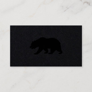 Grizzly Bear Logo Luxury Black Business Card
