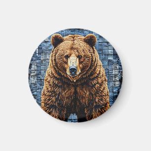 Grizzly bear magnet