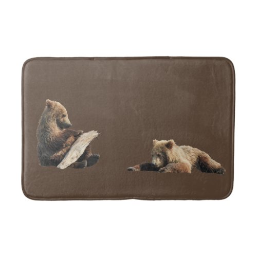 grizzly bear medium bath mat