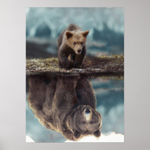 Grizzly Bear Mindset Motivation - Success Poster