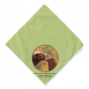Grizzly Bear Mother and Cub Painting Wildlife Art Bandana