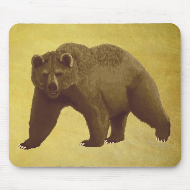 Grizzly Bear Mouse Pad (Front)