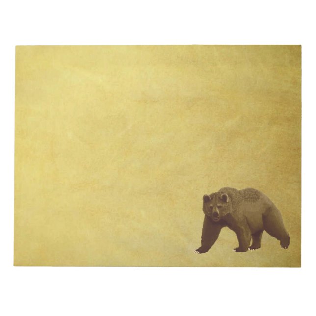 Grizzly Bear Notepad (Front)