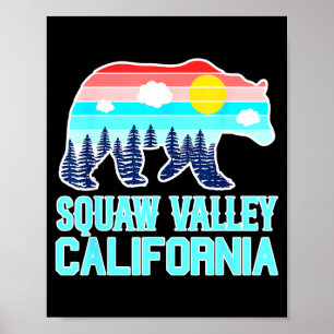 Grizzly bear olympic valley california vintage poster