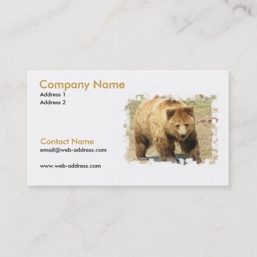 Grizzly Bear on a Business Card