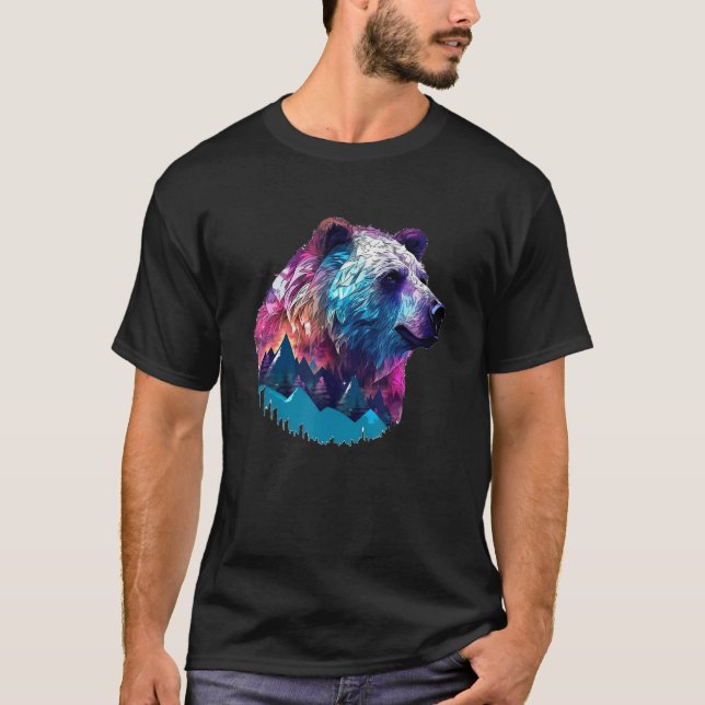 Grizzly Bear Outdoor Nature Alaska Hunting Hiking  T-Shirt (Front)