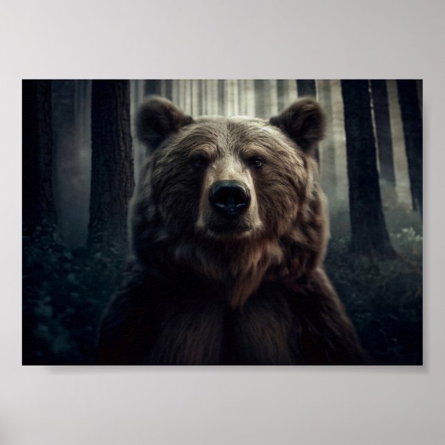 Grizzly Bear Painting Poster (Front)