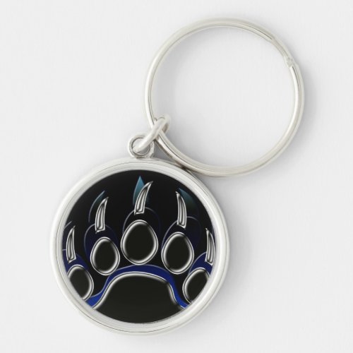 Grizzly Bear Paw Keychain